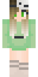 Mint Cat Girl Minecraft skin