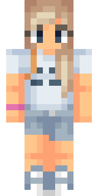 Beach Blonde Girl Minecraft skin