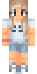 Beach Blonde Girl Minecraft skin