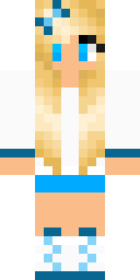 Aqua Bikini Blonde Minecraft skin