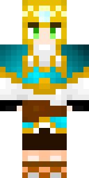 Golden Elf Princess Minecraft skin