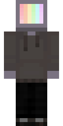 Rainbow TV Head Minecraft skin