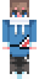Blue Hoodie Slasher Minecraft skin