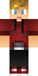 Red Hoodie Boy Minecraft skin