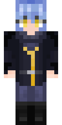 Blue Hair Zipper Boy Minecraft skin