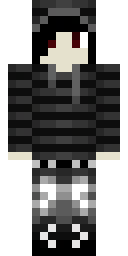 Monochrome Emo Girl Minecraft skin