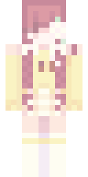 Cream Dress Girl Minecraft skin