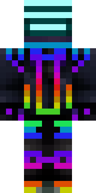 Rainbow Glitch Spirit Minecraft skin