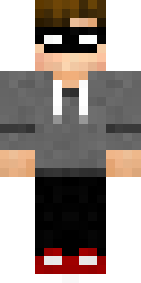Masked Gray Hoodie Minecraft skin