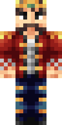 Fiery Blonde Fighter Minecraft skin