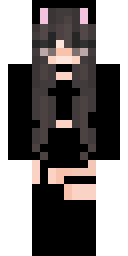 Black Cat Girl Minecraft skin