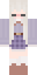 Silver Hair Pastel Girl Minecraft skin