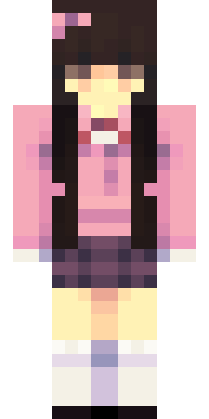 Pink Bow Schoolgirl Minecraft skin