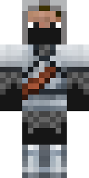 Gray Masked Warrior Minecraft skin