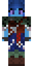 Blue Fish Warrior Minecraft skin