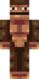 Brown Hooded Ninja Minecraft skin