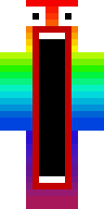 Rainbow Screamer Troll Minecraft skin
