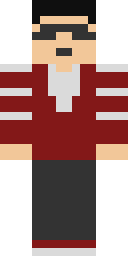 Maroon Sweater Nerd Minecraft skin