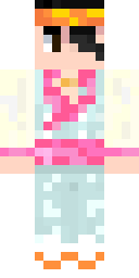 Pink Blossom Dress Girl Minecraft skin