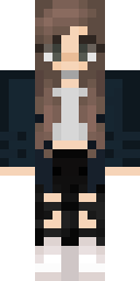 Casual Denim Girl Minecraft skin