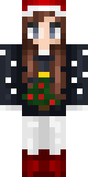 Festive Christmas Girl Minecraft skin