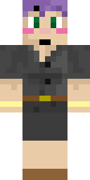 Purple Hair Casual Girl Minecraft skin