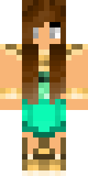 Teal Summer Girl Minecraft skin