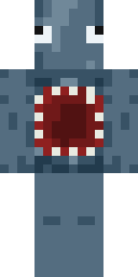 Gray Shark Maw Minecraft skin