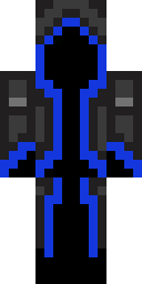 Neon Blue Silhouette Minecraft skin