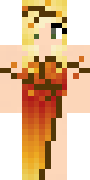 Flame Goddess Gown Minecraft skin