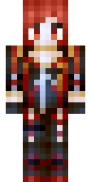 Crimson Cyber Warrior Minecraft skin