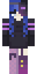Violet Anime Schoolgirl Minecraft skin