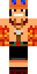 Blazing Fire Warrior Minecraft skin