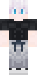 White Hair Casual Boy Minecraft skin