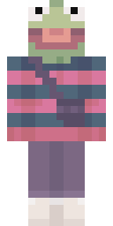Pink Striped Grandma Minecraft skin