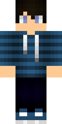 Neon Blue Hoodie Minecraft skin