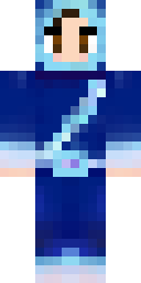 Frost Blue Hooded Ninja Minecraft skin