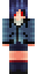 Blue Anime Schoolgirl Minecraft skin