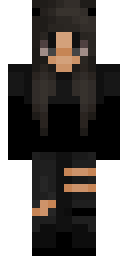 Torn Black Emo Cloak Minecraft skin