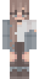 Gray Hoodie Bunny Minecraft skin