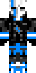 Cyber Blue Skull Trooper Minecraft skin