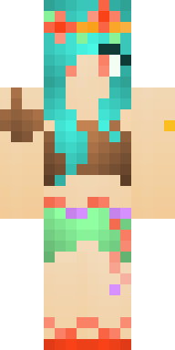 Teal Ocean Mermaid Minecraft skin