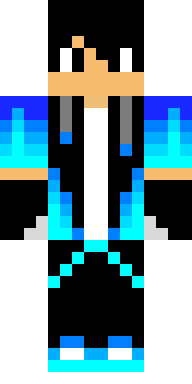 Blue Flame Hoodie Minecraft skin