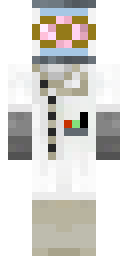 Mad White Scientist Minecraft skin