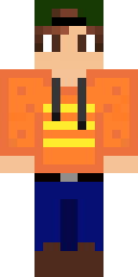 Orange Hood Cap Minecraft skin