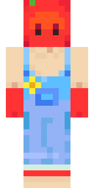 Red Cap Overalls Boy Minecraft skin