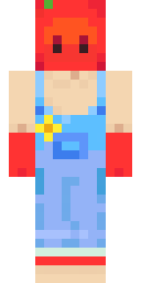 Red Cap Overalls Boy Minecraft skin