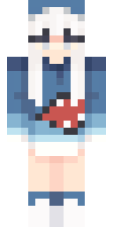 Silver Anime Schoolgirl Minecraft skin
