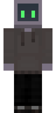Gray Hoodie Robot Minecraft skin