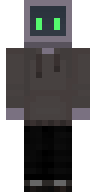 Gray Hoodie Robot Minecraft skin